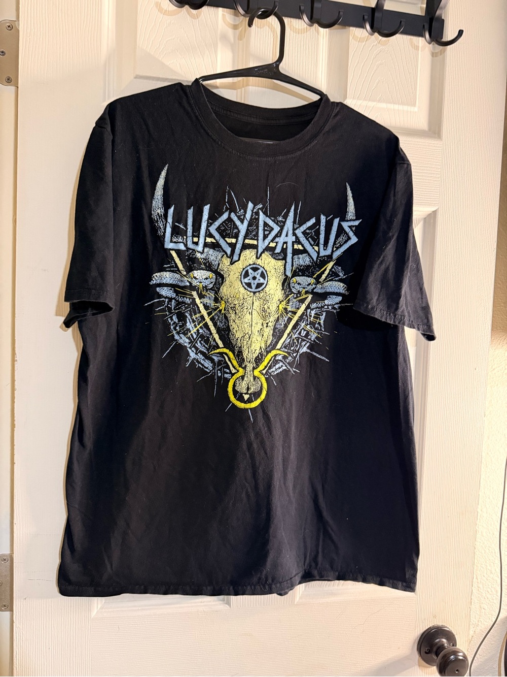 Lucy Dacus Heavy Metal Tee Graphic T-Shirt Black Band Tour Merchandise No Tag  L